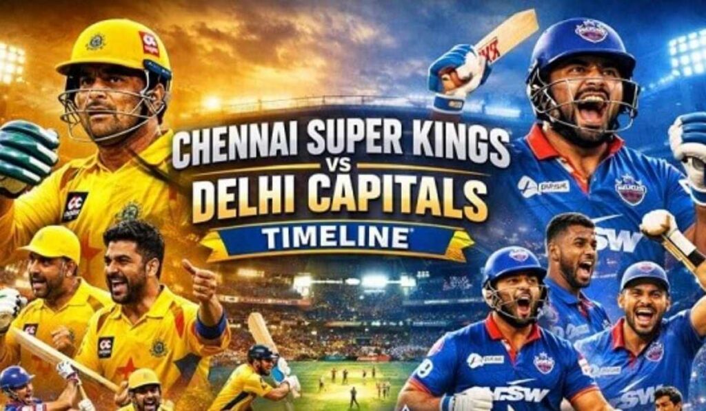 delhi capitals vs chennai super kings timeline